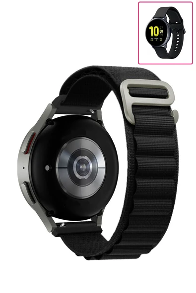 KRETON KRETON Samsung Galaxy Watch Active 2 40mm/44mm Uyumlu Kordon Alpine Loop Döngü Spor Kayış - Resim 2