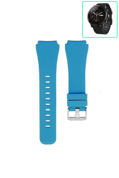 KRETON KRETON Amazfit Pace 2 Stratos Akıllı Saat Uyumlu Tırtık Desenli Silikon Kordon Kayış - Resim 8