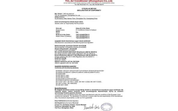 TCL BreezeIN TAC-12CHSD/TPH11I A++ 12000 BTU Inverter Duvar Tipi Klima - Resim 4