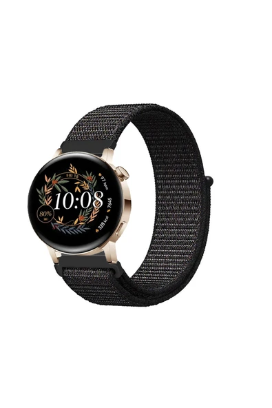 KRETON KRETON Huawei Watch Gt3 42mm Uyumlu Spor Kumaş Desenli Cırt Cırtlı Kordon Kayış - Resim 7