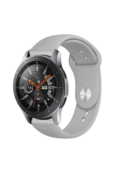 KRETON KRETON Samsung Galaxy Watch 46mm Uyumlu Koyu Yeşil Kordon Yumuşak Dokulu Silikon Kayış - Resim 4