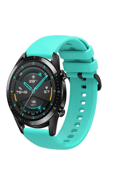 KRETON KRETON Huawei Watch Gt2 46mm Uyumlu Kordon Yumuşak Dokulu Soft Renk Tokalı Silikon Kayış - Resim 3