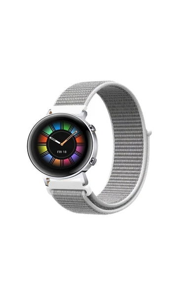KRETON KRETON Huawei Watch Gt2 42mm Uyumlu Spor Kumaş Desenli Cırt Cırtlı Kordon Kayış - Resim 5