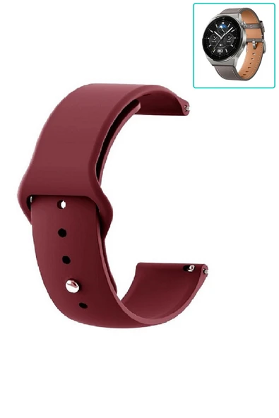 KRETON KRETON Huawei Watch Gt3  Pro 46mm Uyumlu KOYU YEŞİL Kordon Yumuşak Dokulu Silikon Kayış - Resim 5