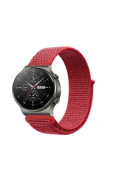 KRETON KRETON Huawei Watch Gt2 Pro Uyumlu Spor Kumaş Desenli Cırt Cırtlı Kordon Kayış - Resim 4