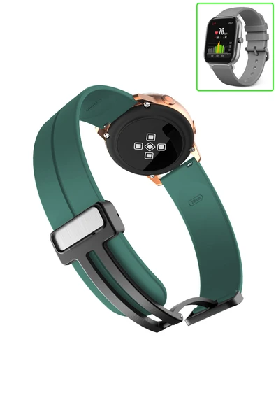 KRETON KRETON Amazfit GTS-GTS2-GTS2E-GTS3-GTS4-GTS4 Mini Uyumlu Kordon Magnetic Klipsli Premium Kayış - Resim 5