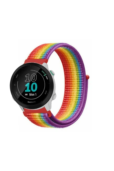 KRETON KRETON Garmin Forerunner  55 Uyumlu Spor Kumaş Desenli Cırt Cırtlı Kordon Kayış ürün görseli