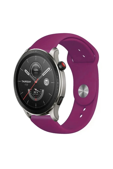 KRETON KRETON Amazfit Gtr4 Ile Uyumlu Yumuşak Dokulu Silikon Kordon Kayış - Resim 6