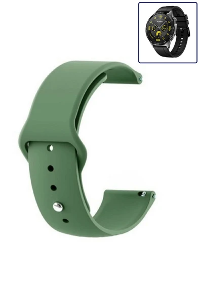 KRETON KRETON Huawei Watch Gt4 46mm Uyumlu KOYU YEŞİL Kordon Yumuşak Dokulu Silikon Kayış ürün görseli