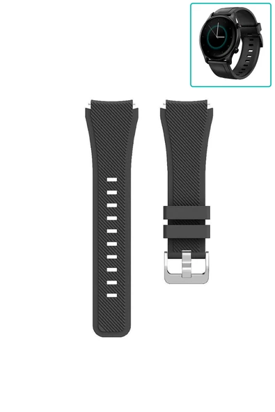 KRETON KRETON Haylou RS3 LS04 Akıllı Saat Uyumlu Tırtık Desenli Silikon Kordon Kayış - Resim 5