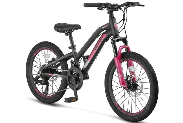 Ümit Motion 20 Jant M.Disk 21V Çocuk Bisiklet Siyah Pembe - Resim 2