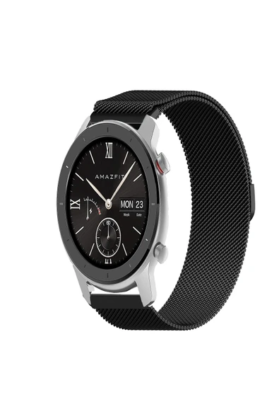 KRETON KRETON Amazfit GTR 42mm Uyumlu Kordon Hasır Metal Örgü Mıknatıslı Milano Kayış - Resim 3