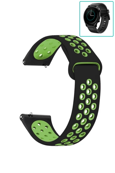 KRETON KRETON Haylou RS3 LS04 Uyumlu Kordon Yumuşak Dokulu Delikli Desenli Silikon Kayış - Resim 5