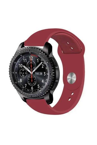 KRETON KRETON Samsung Gear S3 Frontier Uyumlu Koyu Yeşil Kordon Yumuşak Dokulu Silikon Kayış - Resim 10
