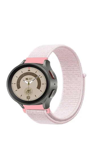 KRETON KRETON Samsung Galaxy Watch 6 40mm / 44mm Uyumlu Spor Kumaş Desenli Cırt Cırtlı Kordon Kayış - Resim 4