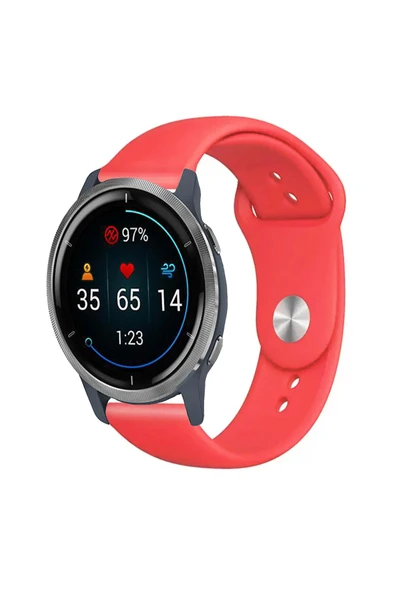KRETON KRETON Garmin Venu 2 Ile Uyumlu Yumuşak Dokulu Silikon Kordon Kayış - Resim 9