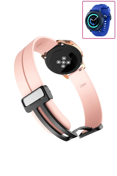 KRETON KRETON Samsung Gear Sport Uyumlu Kordon Magnetic Klipsli Premium Kayış - Resim 7
