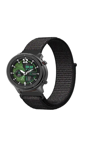 KRETON KRETON Amazfit GTR 47mm Uyumlu Spor Kumaş Desenli Cırt Cırtlı Kordon Kayış - Resim 4