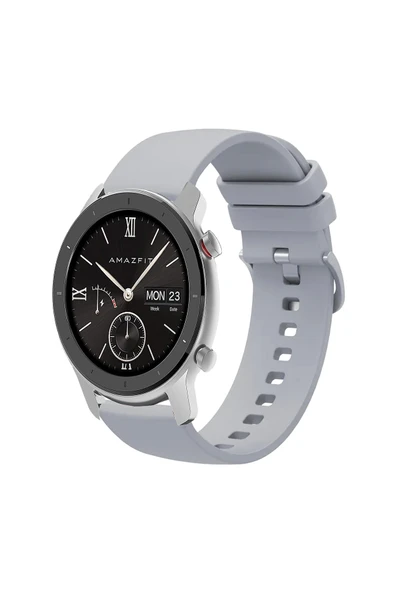 KRETON KRETON Amazfit GTR 42mm ile Uyumlu Kordon Yumuşak Dokulu Soft Renk Tokalı Silikon Kayış - Resim 4
