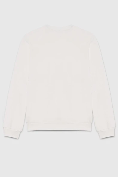 United Colors of Benetton Kız Çocuk  BNT-G23345 Benetton Sweatshirt Ekru - Resim 2