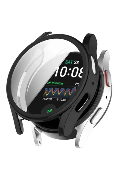 KRETON KRETON Samsung Galaxy Watch FE ile Uyumlu Kasa Ve Ekran Koruyucu 360 Tam Koruma Silikon Kılıf - Resim 5