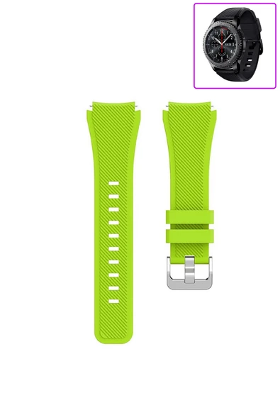 KRETON KRETON Samsung Gear S3 Frontier Akıllı Saat Uyumlu Tırtık Desenli Silikon Kordon Kayış - Resim 5