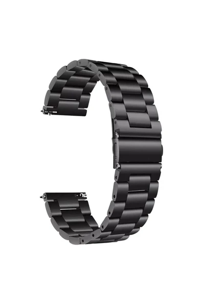 KRETON KRETON Amazfit GTR 42mm Uyumlu SİYAH Kordon Baklava Model Paslanmaz Çelik Kayış - Resim 3