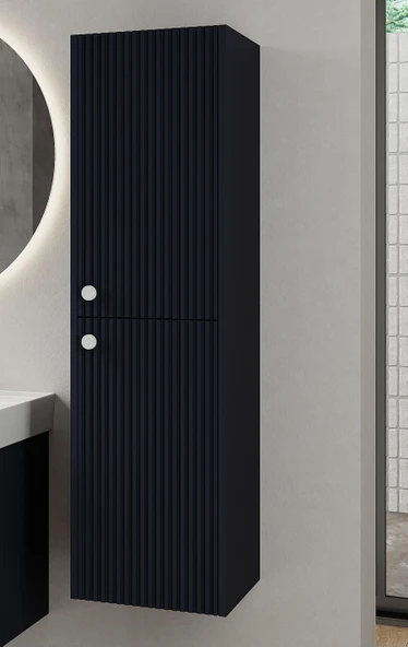 Denko Marsilya 40 cm (Mat Lacivert) Banyo Çamaşır Boy Dolabı ürün görseli