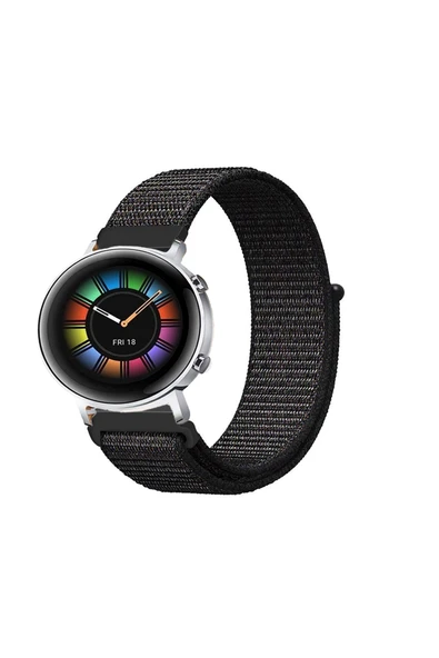 KRETON KRETON Huawei Watch Gt2 42mm Uyumlu Spor Kumaş Desenli Cırt Cırtlı Kordon Kayış - Resim 3