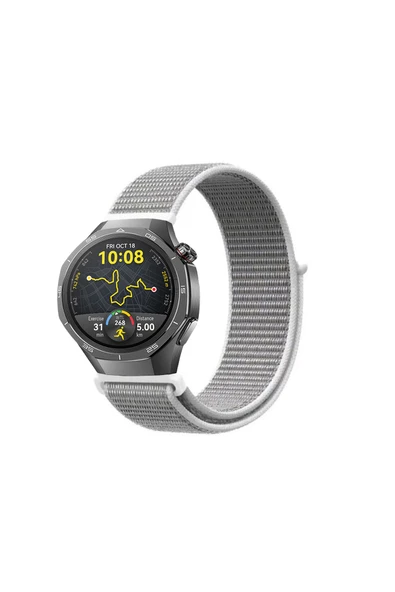 KRETON KRETON Huawei Watch GT5 PRO (46mm)  Uyumlu Spor Kumaş Desenli Cırt Cırtlı Kordon Kayış - Resim 6