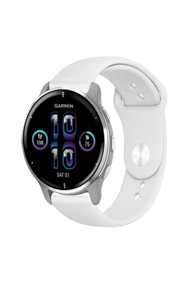KRETON KRETON Garmin Venu2 Plus Ile Uyumlu Yumuşak Dokulu Silikon Kordon Kayış (20MM) - Resim 4