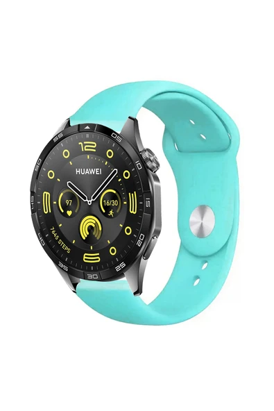 KRETON KRETON Huawei Watch Gt4 46mm Uyumlu KOYU YEŞİL Kordon Yumuşak Dokulu Silikon Kayış - Resim 3