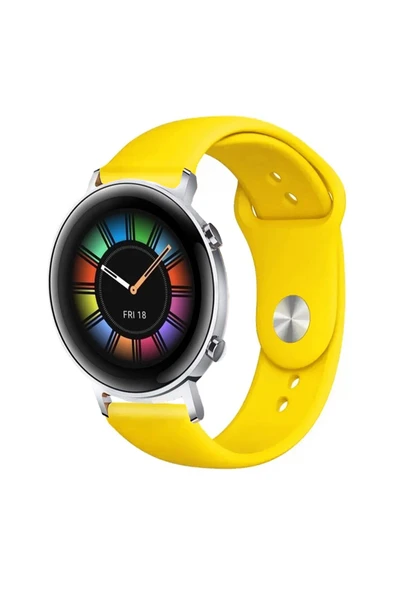 KRETON KRETON Huawei Watch Gt2 42mm Uyumlu Kordon Yumuşak Dokulu Silikon Kayış - Resim 12