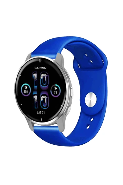 KRETON KRETON Garmin Venu2 Plus Ile Uyumlu Yumuşak Dokulu Silikon Kordon Kayış (20MM) - Resim 6