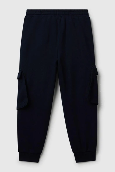 United Colors of Benetton Erkek Çocuk 3J68CF06I-25K Kargo Eşofman Altı Lacivert - Resim 2