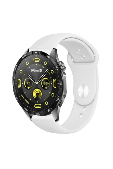 KRETON KRETON Huawei Watch Gt4 46mm Uyumlu KOYU YEŞİL Kordon Yumuşak Dokulu Silikon Kayış - Resim 12