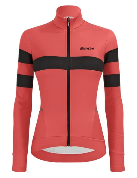 Santini Coral Bengal Kadın Termal Kışlık Bisiklet Forması 2W216175CORALBENG - Resim 4