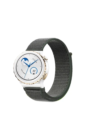 KRETON KRETON Huawei Watch Gt3 Pro 43mm Uyumlu Spor Kumaş Desenli Cırt Cırtlı Kordon Kayış - Resim 8