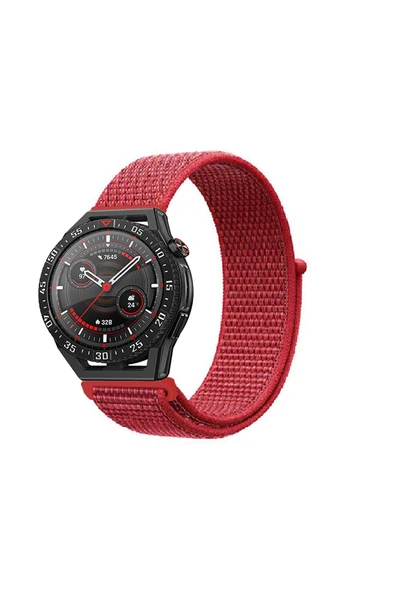 KRETON KRETON Huawei Watch Gt3 SE Uyumlu Spor Kumaş Desenli Cırt Cırtlı Kordon Kayış - Resim 3