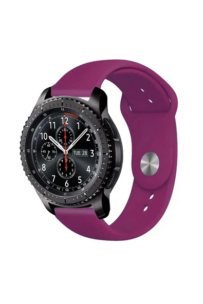 KRETON KRETON Samsung Gear S3 Frontier Uyumlu Koyu Yeşil Kordon Yumuşak Dokulu Silikon Kayış - Resim 9