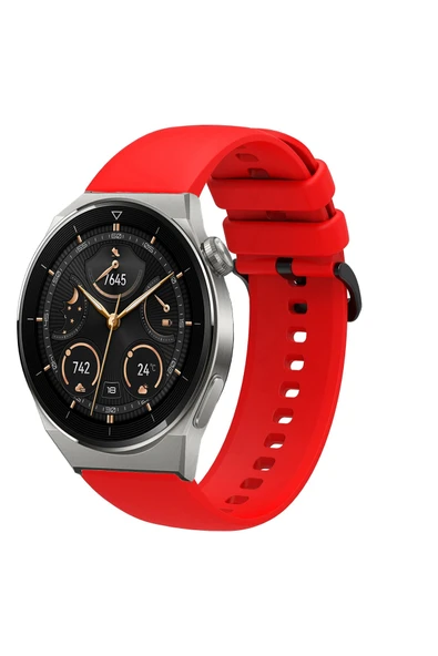 KRETON KRETON Huawei Watch Gt3 Pro 46mm Uyumlu Kordon Yumuşak Dokulu Soft Renk Tokalı Silikon Kayış - Resim 8