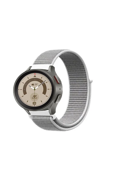 KRETON KRETON Samsung Galaxy Watch 5 Pro Uyumlu Spor Kumaş Desenli Cırt Cırtlı Kordon Kayış - Resim 3
