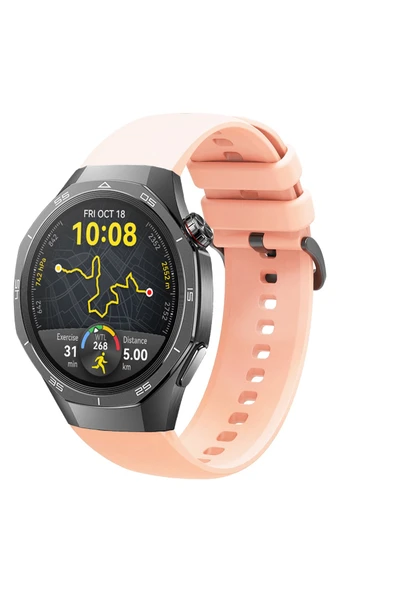 KRETON KRETON Huawei Watch GT5 PRO (46mm) Uyumlu Kordon Yumuşak Dokulu Soft Renk Tokalı Silikon Kayış - Resim 11