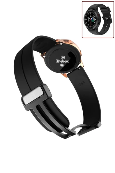 KRETON KRETON Samsung Galaxy Watch 4 Classic 42mm/46mm Uyumlu Kordon Magnetic Klipsli Premium Kayış - Resim 7