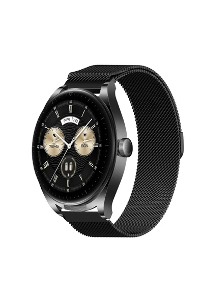 KRETON KRETON Huawei Watch Buds Uyumlu Kordon Hasır Metal Örgü Tarz Mıknatıslı Milano Kayış ürün görseli