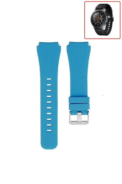 KRETON KRETON Samsung Galaxy Watch 46mm Akıllı Saat Uyumlu Tırtık Desenli Silikon Kordon Kayış ürün görseli 1