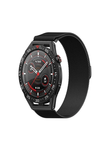 KRETON KRETON Huawei Watch Gt3 SE Uyumlu Kordon Hasır Metal Örgü Tarz Mıknatıslı Milano Kayış ürün görseli