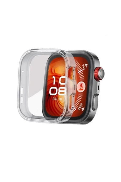 KRETON KRETON Huawei Watch Fit 4 PRO ile Uyumlu Kasa Ve Ekran Koruyucu 360 Tam Koruma Silikon Kılıf - Resim 3