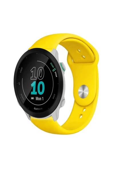 KRETON KRETON Garmin Forerunner 55 Ile Uyumlu Yumuşak Dokulu Silikon Kordon Kayış (20MM) - Resim 10