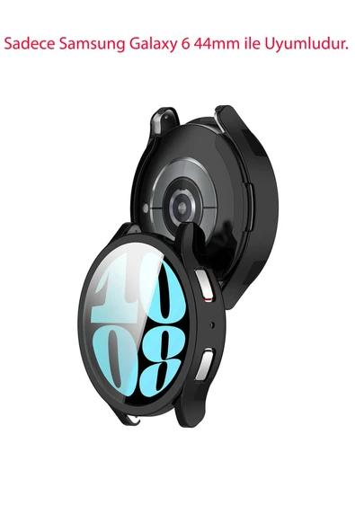 KRETON KRETON Samsung Galaxy Watch 6 44mm Uyumlu Kasa ve Ekran Koruyucu 360 Tam Koruma Silikon Kılıf - Resim 3